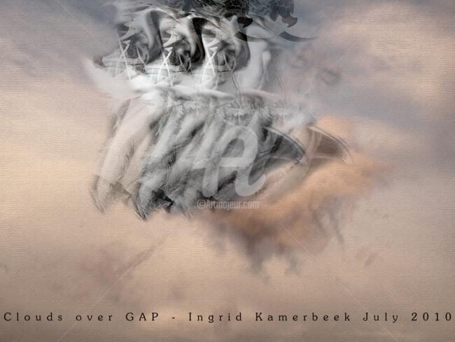 Digitale Kunst mit dem Titel "Clouds over GAP" von Ingrid Dohle Kamerbeek, Original-Kunstwerk