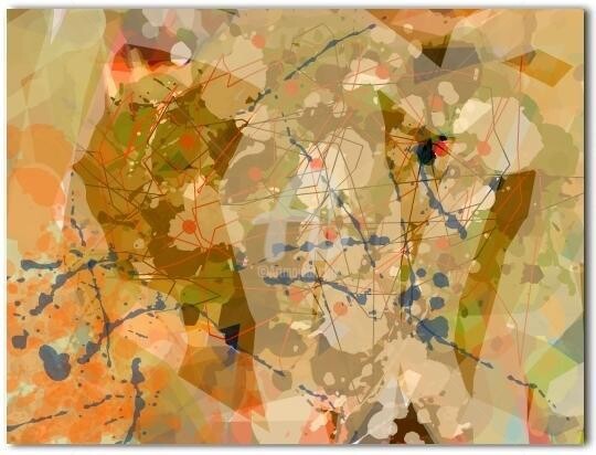 Digitale Kunst mit dem Titel "Birthday Feeling" von Ingrid Dohle Kamerbeek, Original-Kunstwerk