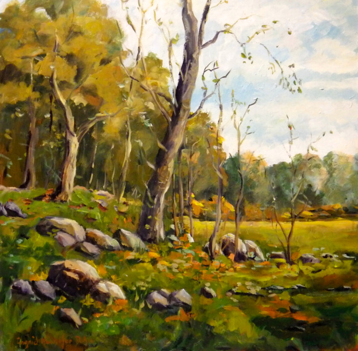 Painting titled "The Clearing" by Ingrid Dohm, Original Artwork, Acrylic