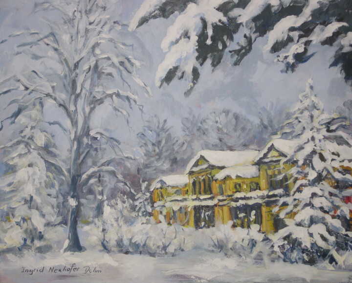 Painting titled "Kaiservilla" by Ingrid Dohm, Original Artwork, Acrylic