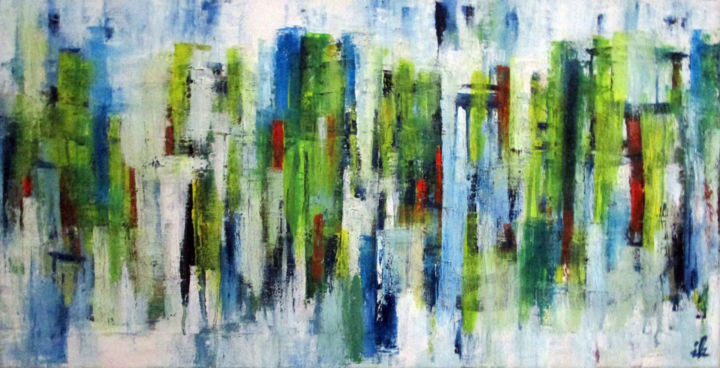Painting titled "Wintersonne, Nordos…" by Ingrid Knaus, Original Art, Oil