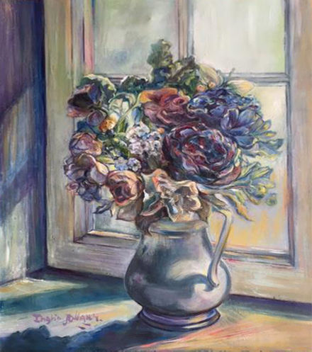 Painting titled "Lumière du matin" by Ingrid Johann, Original Artwork, Oil