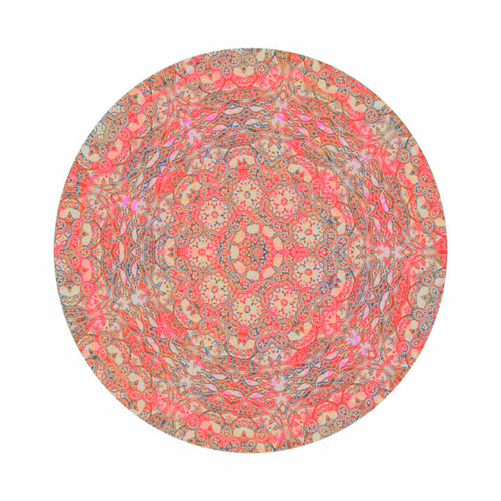 Arts numériques intitulée "Rosace-fleur" par Ingrid Johann, Œuvre d'art originale