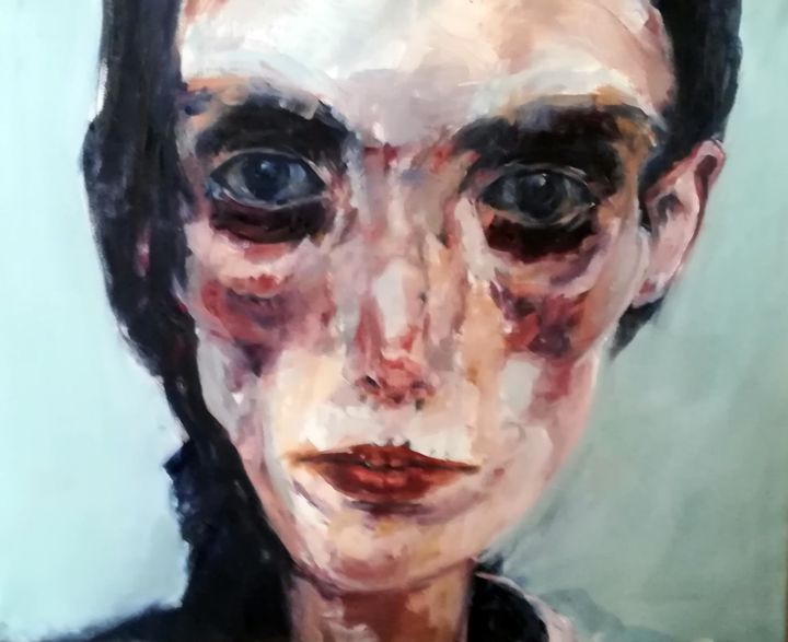 Pintura intitulada "anorexia" por Ingrid Joris, Obras de arte originais, Óleo