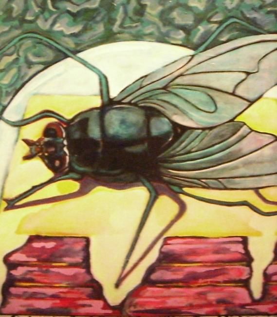 Peinture intitulée "Fly" par Ingrid Kluts, Œuvre d'art originale