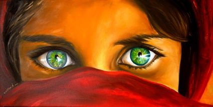 Peinture intitulée "L'afghane" par Gridiroise, Œuvre d'art originale,