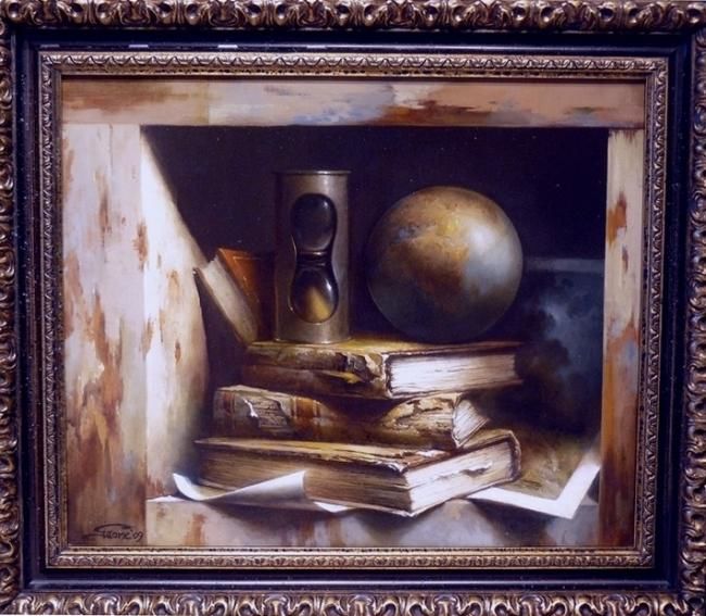 Peinture intitulée "still life with por…" par Igor Konstantinov (I.GORE), Œuvre d'art originale, Huile