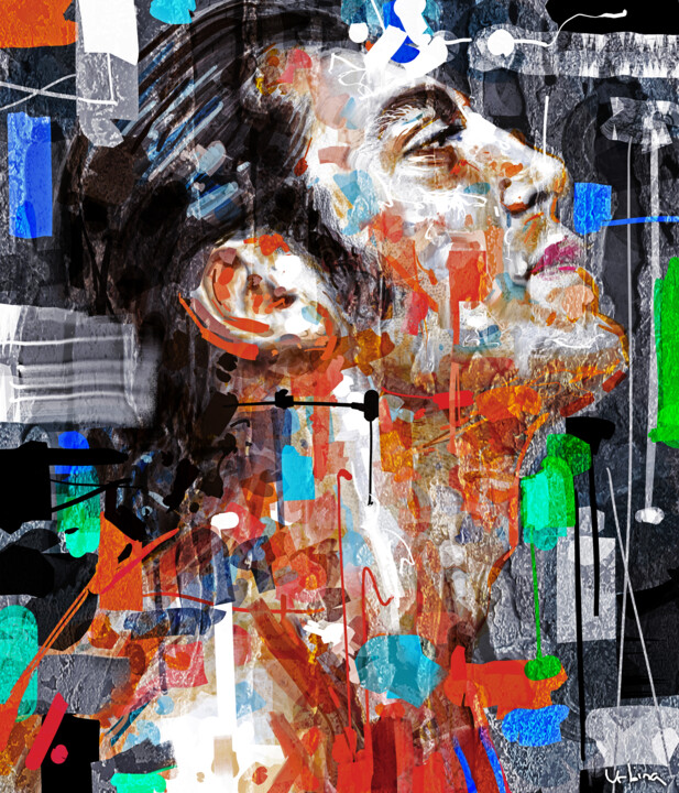Digital Arts titled "Javier Bardem" by Iñigo Urbina, Original Artwork, Digital Painting