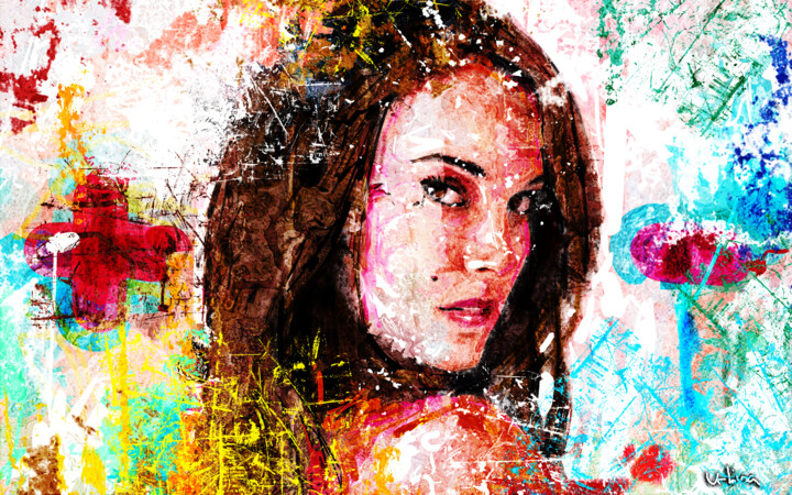 「Natalie Portman」というタイトルのデジタルアーツ Iñigo Urbinaによって, オリジナルのアートワーク, デジタル絵画