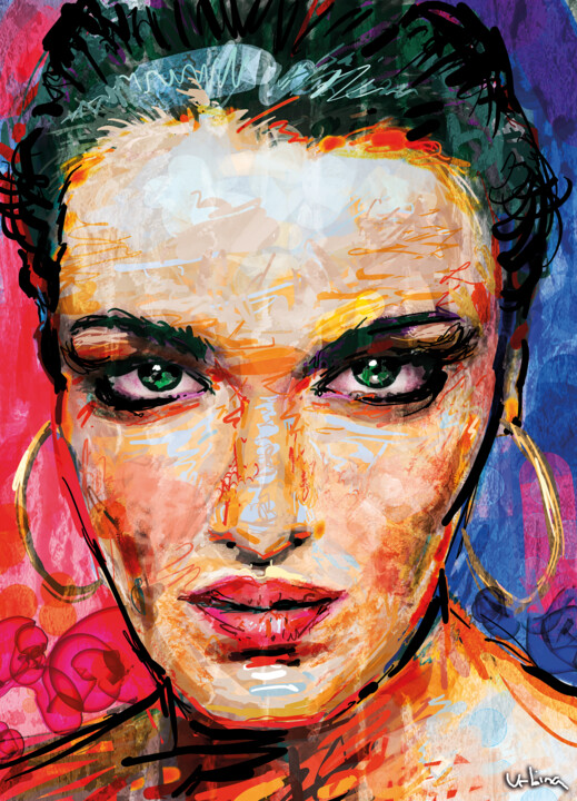 Arte digital titulada "Rachel Weisz" por Iñigo Urbina, Obra de arte original, Pintura Digital