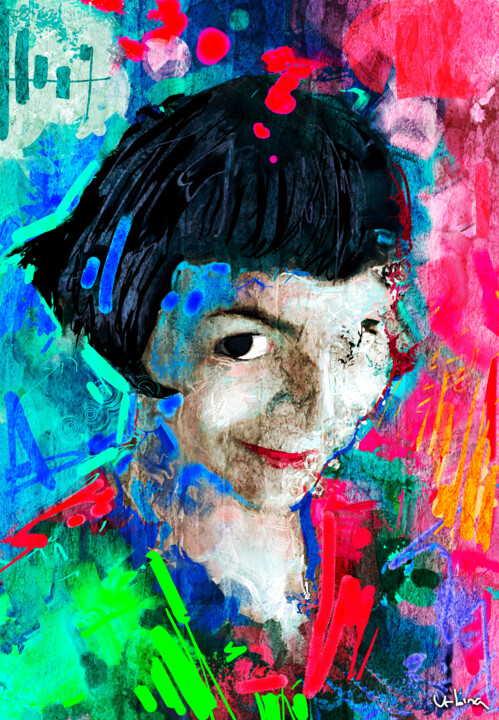 Artes digitais intitulada "Amelie" por Iñigo Urbina, Obras de arte originais, Pintura digital