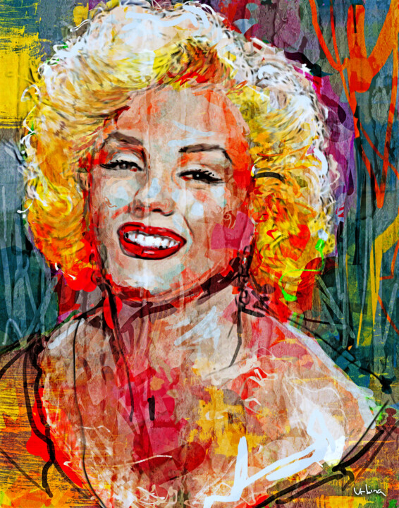 Arte digital titulada "Marilyn" por Iñigo Urbina, Obra de arte original, Pintura Digital