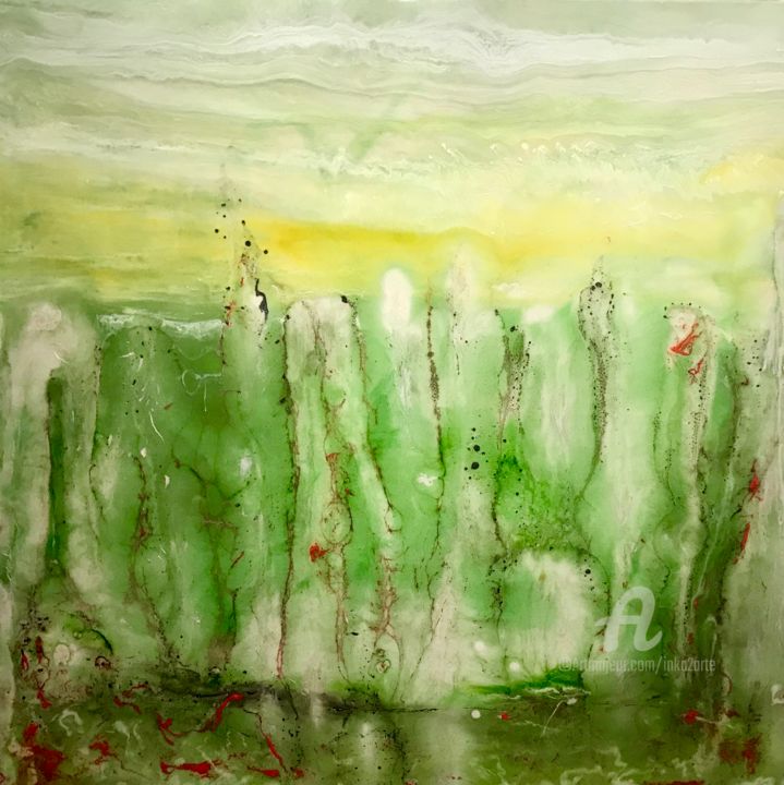 Schilderij getiteld "THAW" door Inka2arte, Origineel Kunstwerk, Acryl