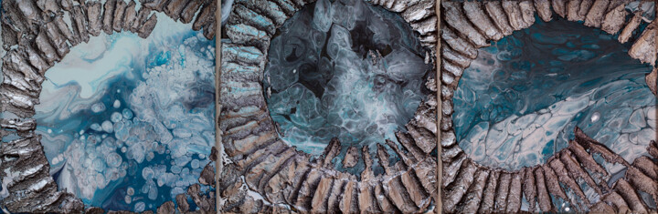Картина под названием "Eyes of the Sea #1,…" - Inna Granat, Подлинное произведение искусства, Акрил