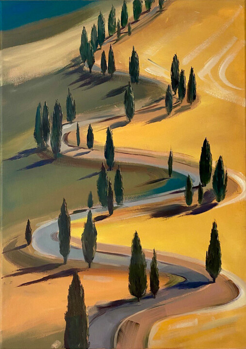 绘画 标题为“Tuscany, Italian la…” 由Inna Kalenychenko, 原创艺术品, 油