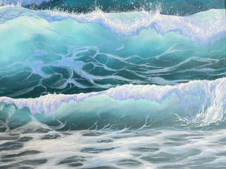 Peinture De Vague. Wave Painting, Painting by Maria Matokhniuk