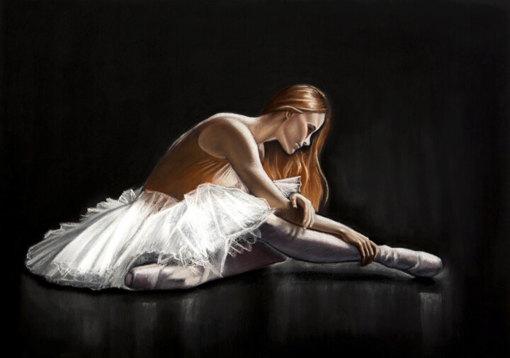 Dessin intitulée "In the light" par Inna Medvedeva, Œuvre d'art originale, Pastel