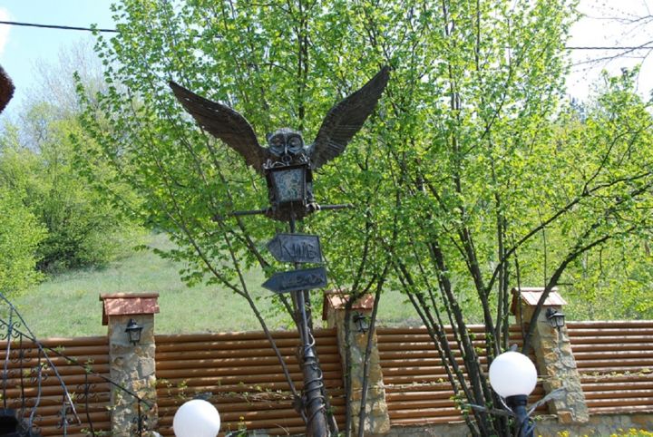 Sculpture titled "“Сова”" by Inna R, Original Art, Metals