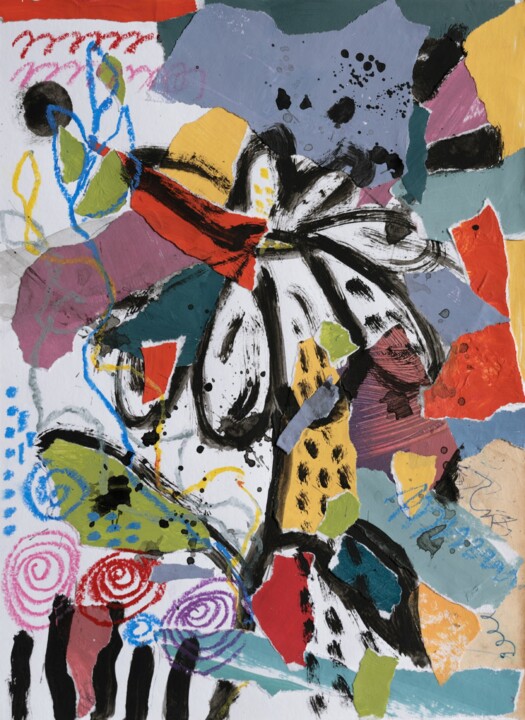 Κολάζ με τίτλο "Цвет. Ок" από Инночка Хапохова, Αυθεντικά έργα τέχνης, Ακρυλικό