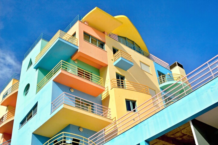 Fotografie mit dem Titel "Farbige Architektur…" von Insideportugal, Original-Kunstwerk, Digitale Fotografie