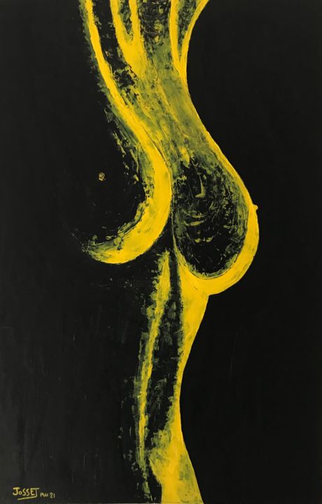 Peinture intitulée "La Galante" par David Josset, Œuvre d'art originale, Acrylique
