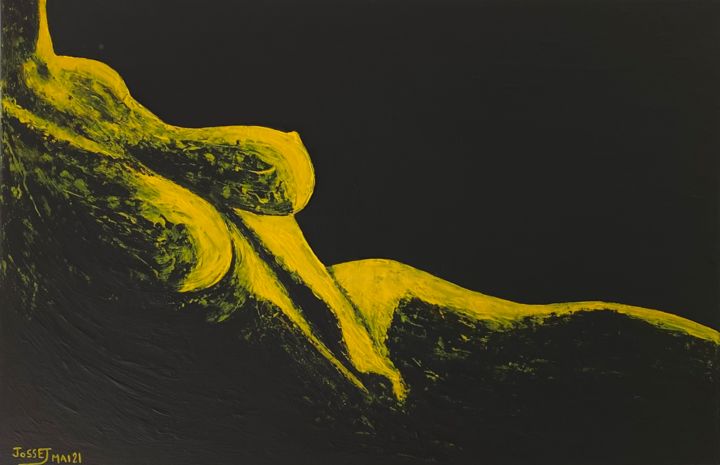 Peinture intitulée "La Généreuse" par David Josset, Œuvre d'art originale, Acrylique
