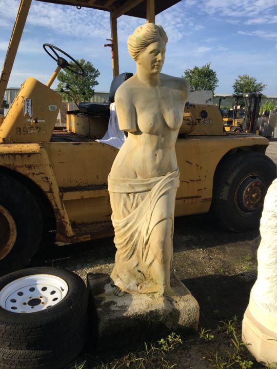 Sculpture titled "Sculpture of Woman" by Derek Woughter, Original Artwork, Stone