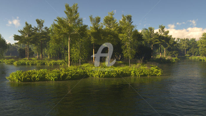 Arts numériques intitulée "Forest" par Iurii Olkhovskii, Œuvre d'art originale, Modélisation 3D