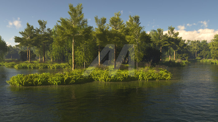 Цифровое искусство под названием "Forest" - Юрий Ольховский, Подлинное произведение искусства, 3D моделирование