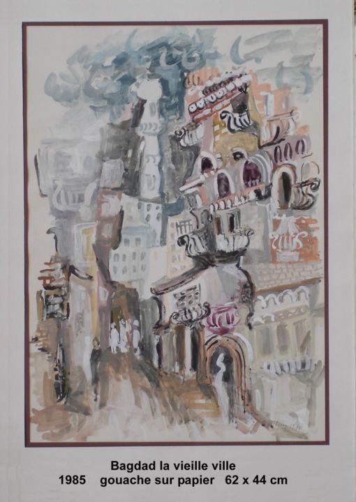 Картина под названием "Bagdad, la vieille…" - Ioana, Подлинное произведение искусства, Масло