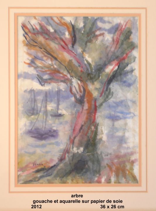 Painting titled "arbre" by Ioana, Original Artwork, Oil