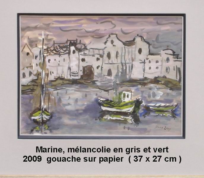 Pittura intitolato "marine, mélancolie…" da Ioana, Opera d'arte originale, Olio