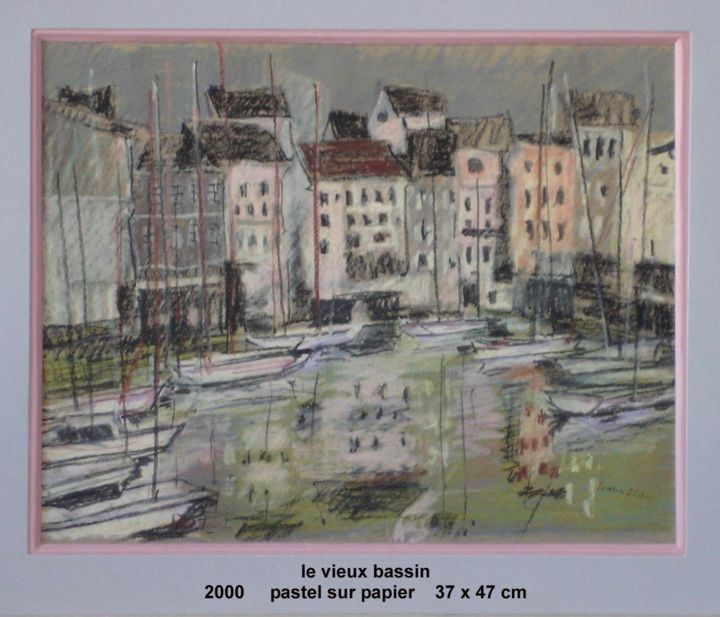 Painting titled "Le vieux bassin" by Ioana, Original Artwork, Oil