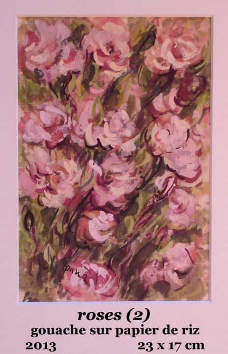Painting titled "roses (2)" by Ioana, Original Artwork