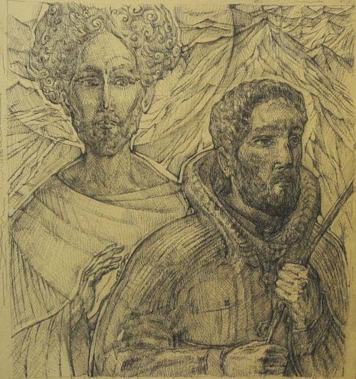 Drawing titled "Альпинист" by Sergei Petrovich Ionov, Original Artwork, Other