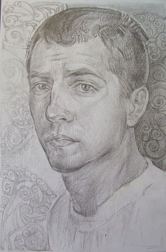 Drawing titled "Автопортрет" by Sergei Petrovich Ionov, Original Artwork, Other