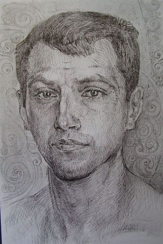 Drawing titled "Автопортрет 2" by Sergei Petrovich Ionov, Original Artwork, Other