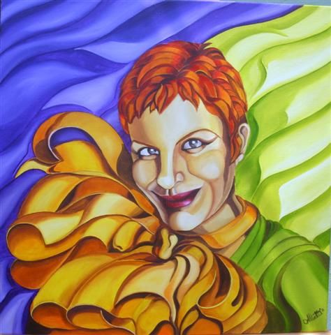 Painting titled "OLGA GUERRA" by Mara In Arte Mara Urban Decoration, Original Artwork, Oil