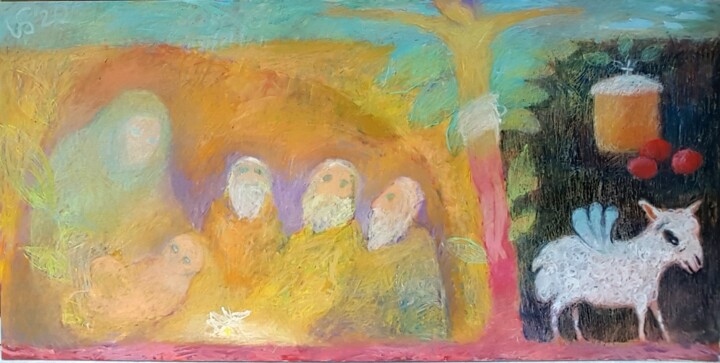 Peinture intitulée "Not just Easter" par Ioseb Nadiradze (SOSO), Œuvre d'art originale, Huile