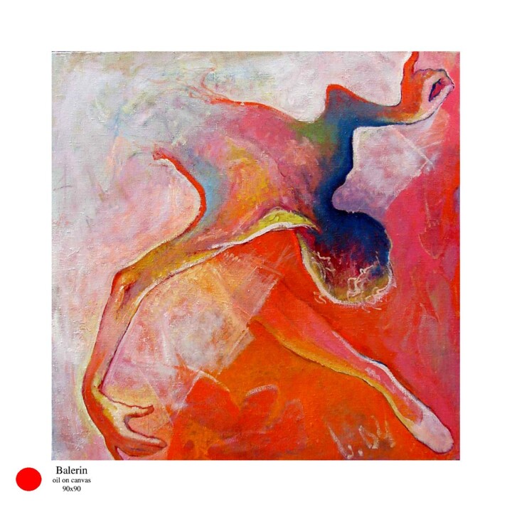 Painting titled "Dancer" by Ioseb Nadiradze (SOSO), Original Artwork, Oil