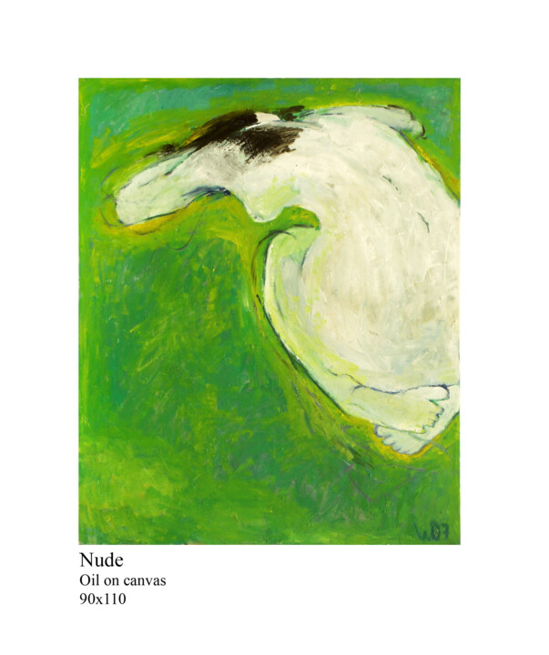 Painting titled "Nude" by Ioseb Nadiradze (SOSO), Original Artwork, Oil