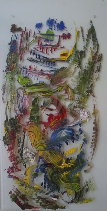 Pintura intitulada "Abstrat Acrilic on…" por Ioshua Carvalho, Obras de arte originais,