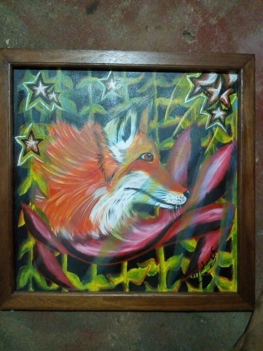 Painting titled "TheFox..." by Bladimir, Original Artwork