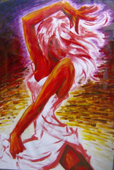 Painting titled "Flamenca" by Io Zárate, Original Artwork, Acrylic
