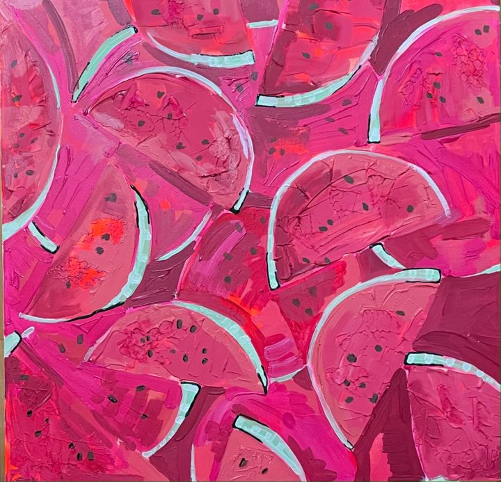 Painting titled "fulfill" by Victoria Purynova, Original Art, Acrylic Mounted on Stretcher frame