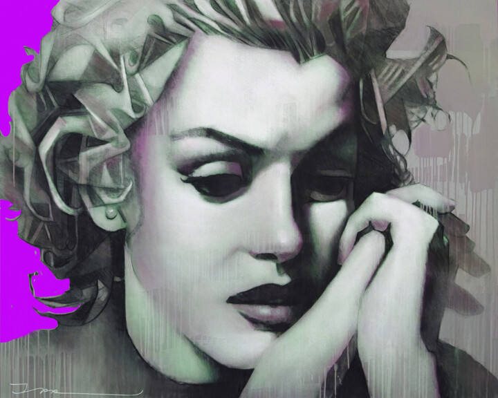 Painting titled "Marilyn Dreams, ver…" by Ira Tsantekidou, Original Artwork, Acrylic