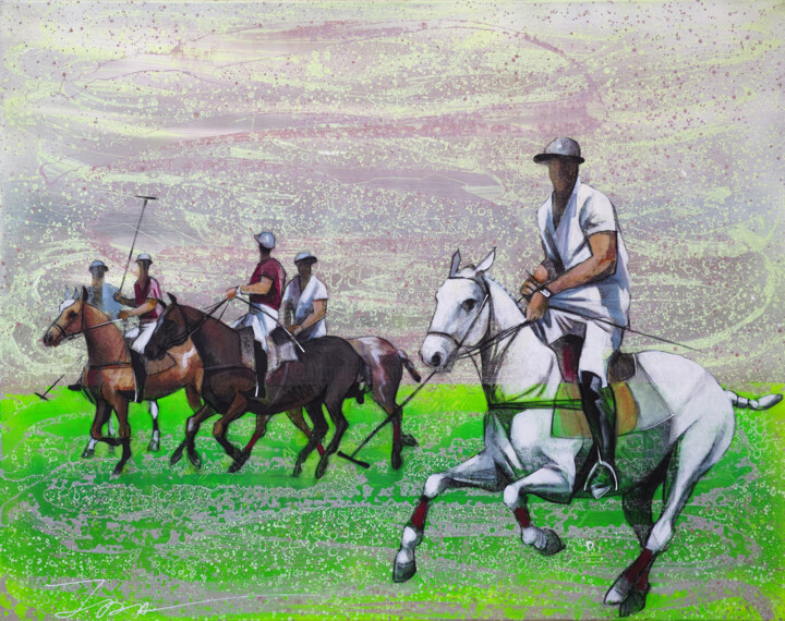 Schilderij getiteld "Inspiration Polo" door Ira Tsantekidou, Origineel Kunstwerk, Acryl