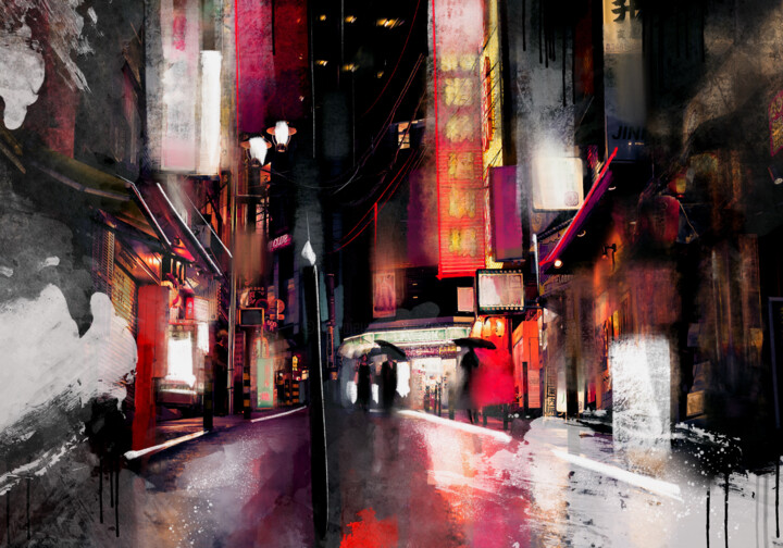 绘画 标题为“Tokio 2” 由Ira Tsantekidou, 原创艺术品, 数字油画