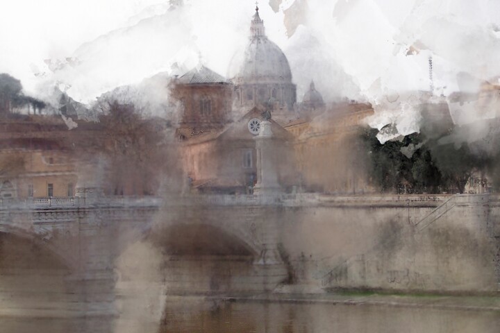 Painting titled "Rome 1" by Ira Tsantekidou, Original Artwork, Digital Painting