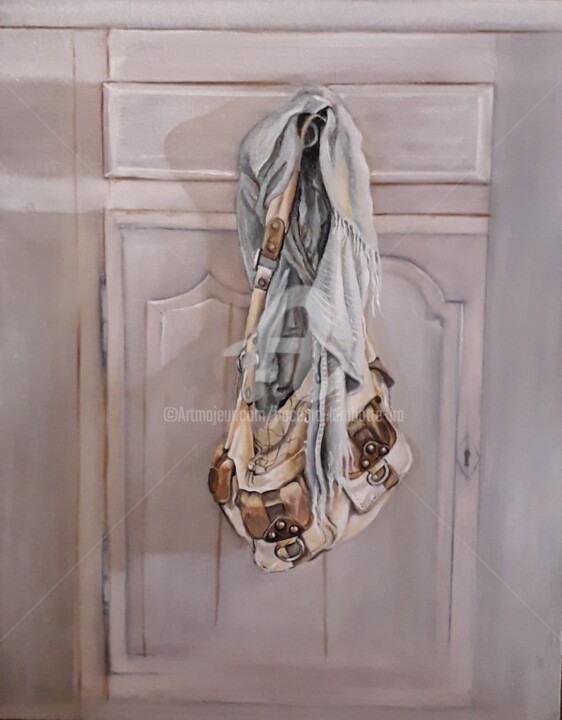 제목이 "Le foulard #ArtistS…"인 미술작품 Iracéma Lambotte (ira)로, 원작, 기름 나무 들것 프레임에 장착됨